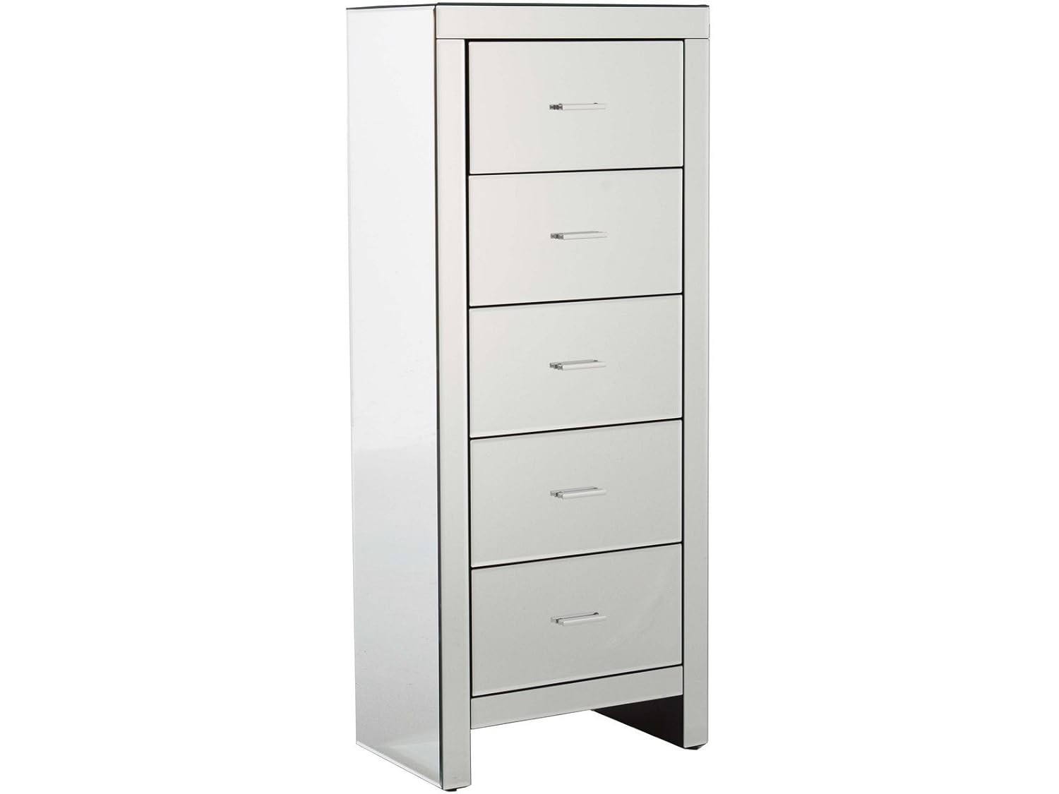 Gfw The Furniture Warehouse Venetian 5 Drawer Tall Chest Clear