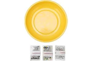 BFYDOAA Magnetic Bowl Pin Dish with 150pcs Bead Needles Sewing Pins,Round Magnetic Sewing Cushion, Magnetic Pin Holder for Sewing Needles Push Pins Hair Pins(Yellow Word 1.3kg 2.8lb)
