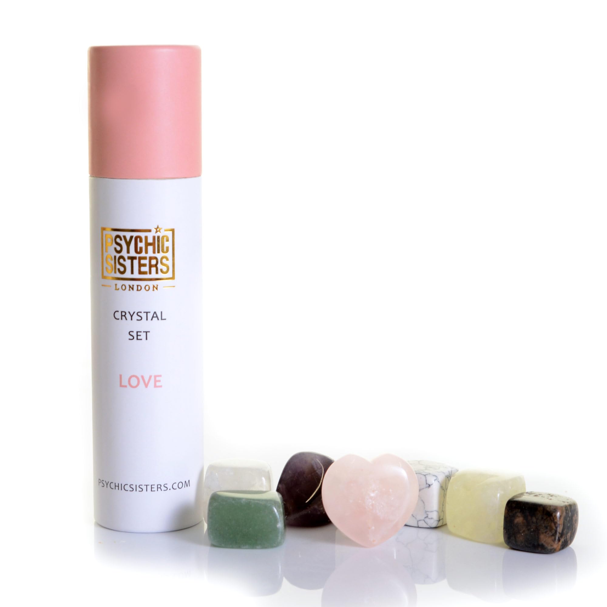 Psychic Sisters - Crystal Set - 7 Different Gemstones - Reiki Cleansed & Energised (Love)