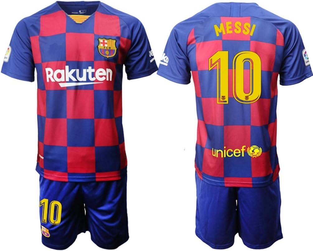 Customotop Kids/Youth Soccer Jerseys 2020/21 Home #10 Messi Team Jerseys for Boys/Girls