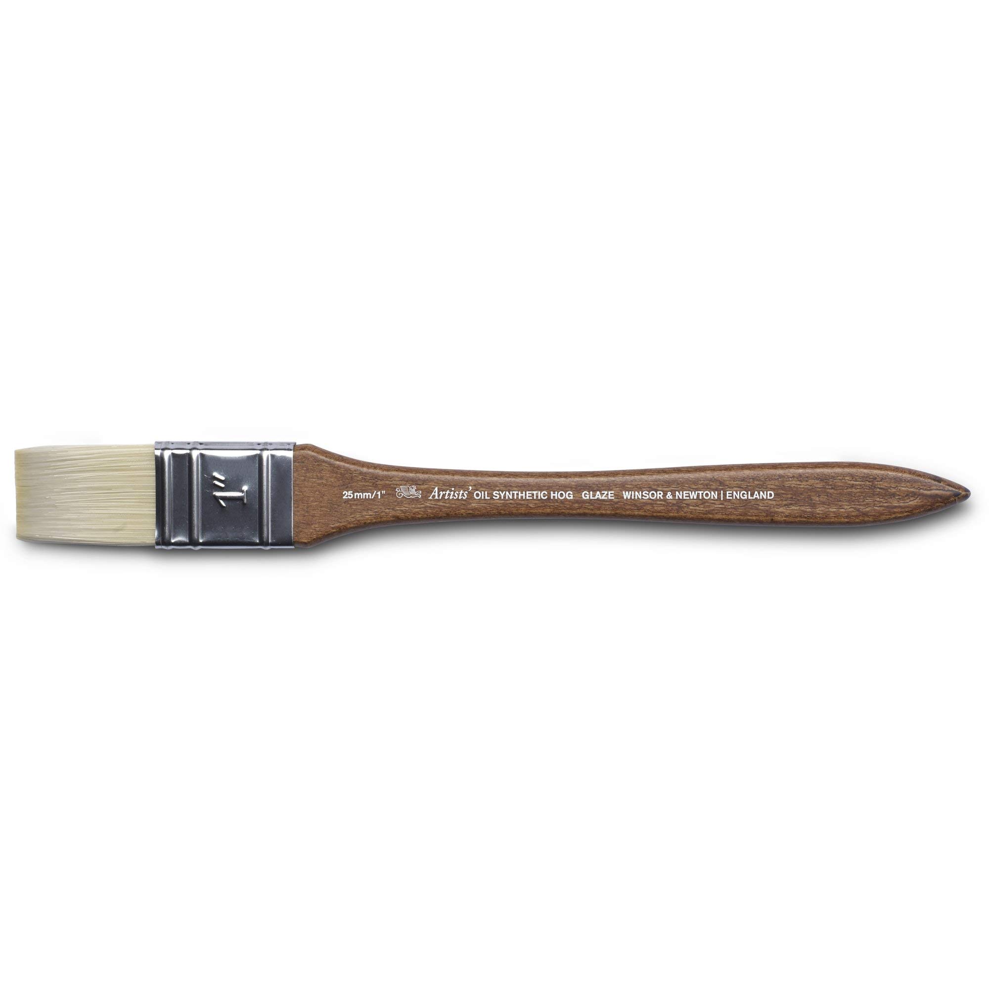 Winsor & Newton 5010825 Synthetic Artist Oil Brush with High Elasticity and Durability, Ergonomic Handle for Oil Paints and Alkyd Paints - Glaze Brush 1 Inch