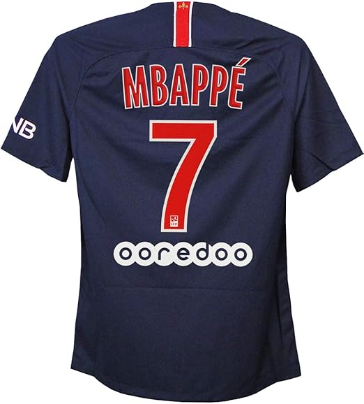 Amazon ナイキ Nike 18 19パリサンジェルマン ホーム 半袖 エムバペ 背番号7 リーグ優勝バッジ付 4432 411 サッカー フットサル シャツ 通販