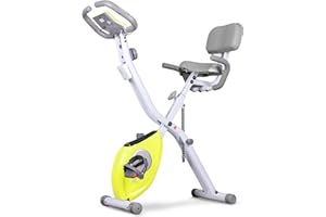 leikefitness LEIKE X Bike Ultra-Quiet Folding Exercise Bike, Magnetic Upright Bicycle with Heart Rate,LCD Monitor and easy to assemble
