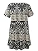 Veranee Women's Plus Size Swing Tunic Top Short Sleeve Floral Flare T-Shirt (XXX-Large, 56-6)