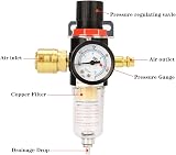 Noosverl Compressed Air Regulator Water Separator 1/4 Inch German Quick Couplers view 3