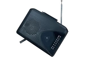 WOKYO Portable Microcassette Recorders AM FM Radio Tape Cassette Players with Classic Style Music Device, Built in Mic External Speakers for Indoor Outdoor