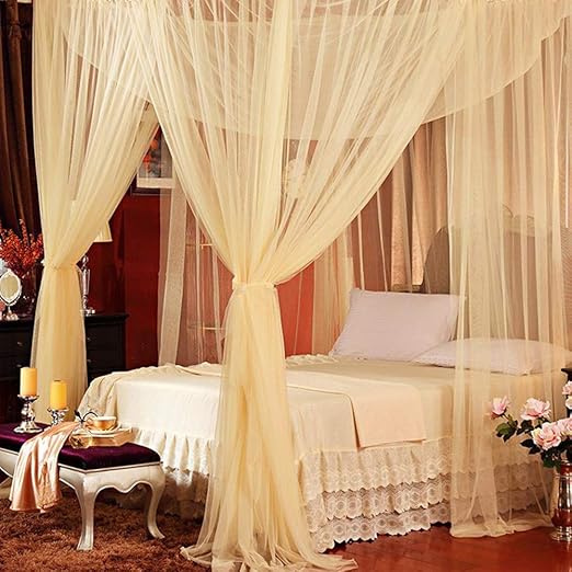 Amazon Com Lighting Time 4 Corners Post Bed Canopy Twin Full