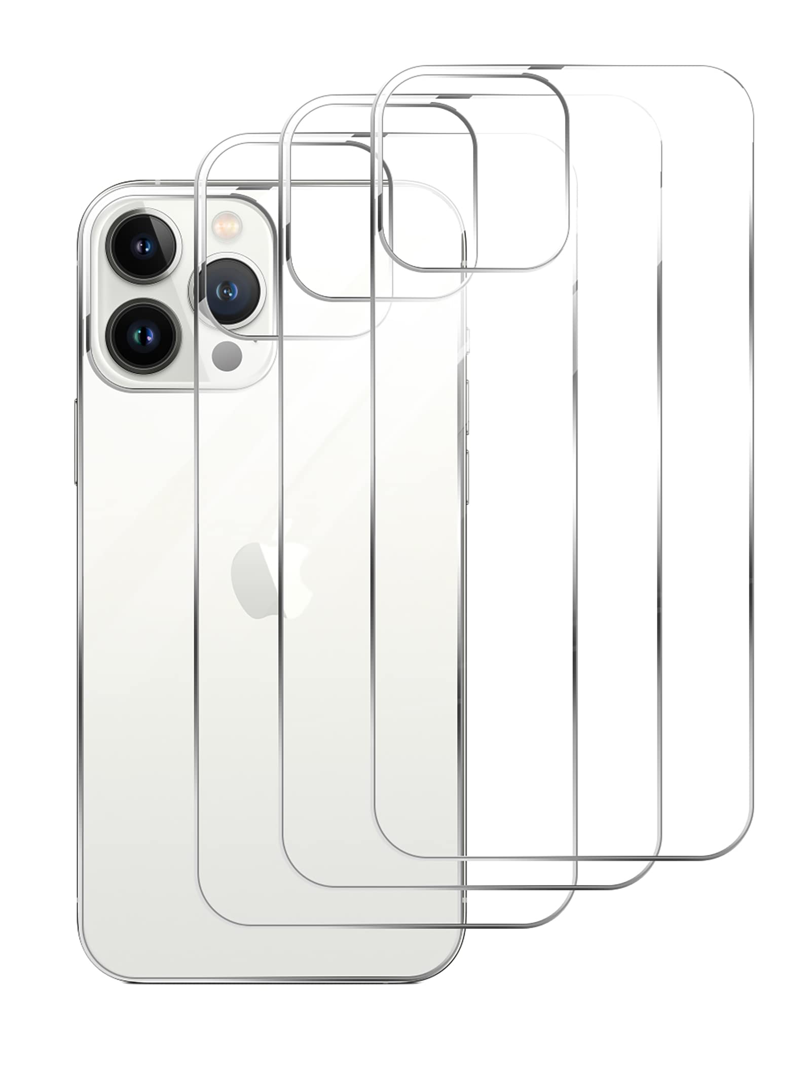 GIOPUEY[3 Pack Back Protector Compatible with iPhone 14 Pro, iPhone 14 Pro Back Protector Film, Tempered Glass, High Transparency, Scratch Resistant, Bon-Slip - transparent