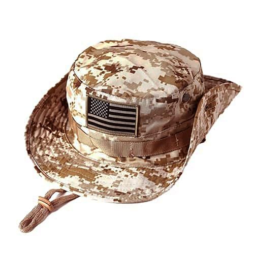 Chinmor Boonie Hat For Outdoor Activities – Sun Protection Wide Brim Cap With USA Patch, Adjustable Chin Strap & Ventilation Holes - View #6