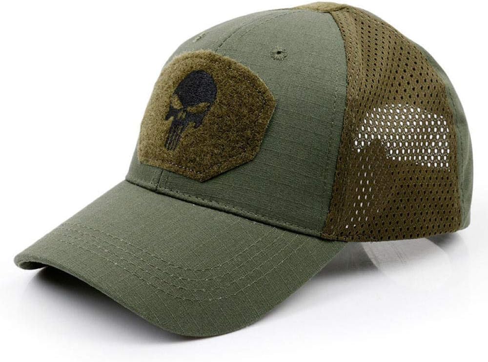 PPSTYLE Skull Embroidery Baseball Caps For Men Breathable Mesh Army Camouflage Male Cap Hunting Camo Dad Hats
