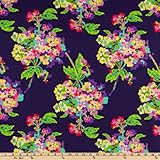 Amy Butler Love Water Bouquet Midnight Fabric By The Yard