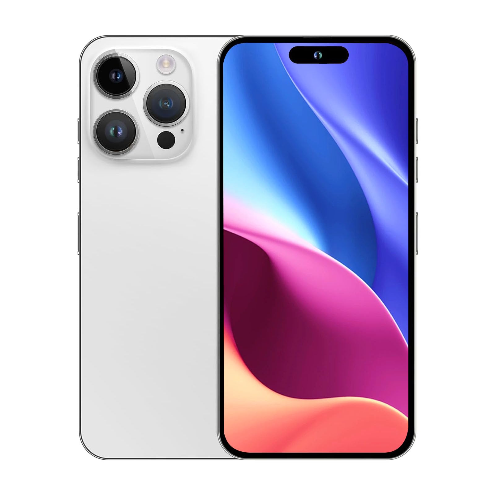 Photo 1 of GAGEENA Unlocked Phones P15 Promax, 6.8" HD Screen Cell Phone with Android 14, 12GB+512GB, 108MP+48MP Camera Unlocked Smartphone, 6800mAh Battery/5G/Dual Sim/Face ID/GPS, White