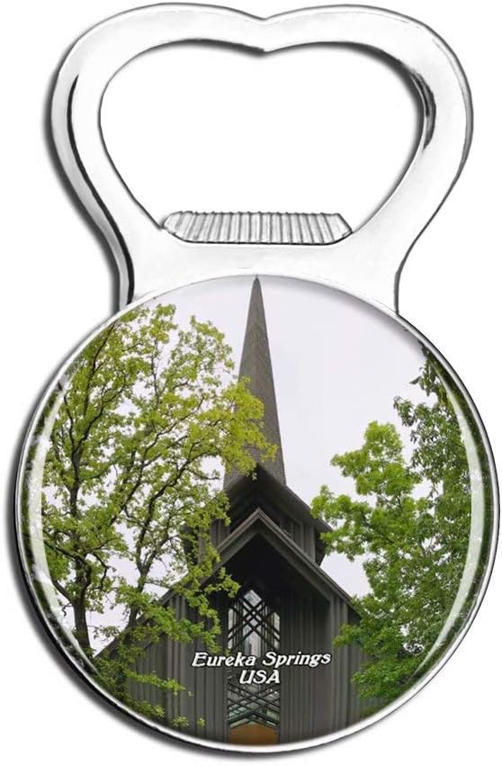 Weekino USA America Eureka Springs Thorncrown Chapel Fridge Magnet Bottle Opener Beer City Travel Souvenir Collection Strong Refrigerator Sticker