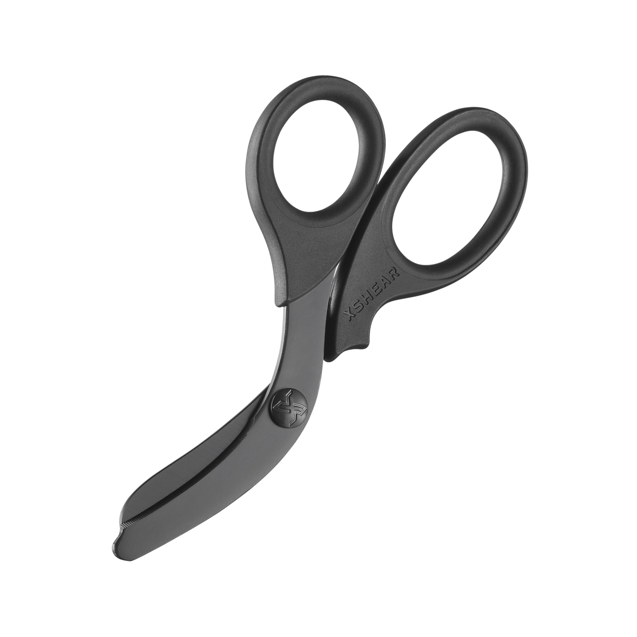 Xshear 7.5" Black Titanium Coated Extreme Duty Trauma Shears - Tough and Durable Medical Scissors for Emergency Healthcare Provider