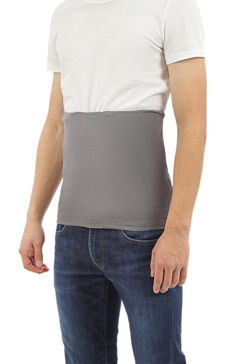 [ミッシーリスト] シルク腹巻 メンズ グレー シルク素材 薄くてもあたたかい 春 夏 防寒 冷え対策 温活 ストレッチ の商品画像