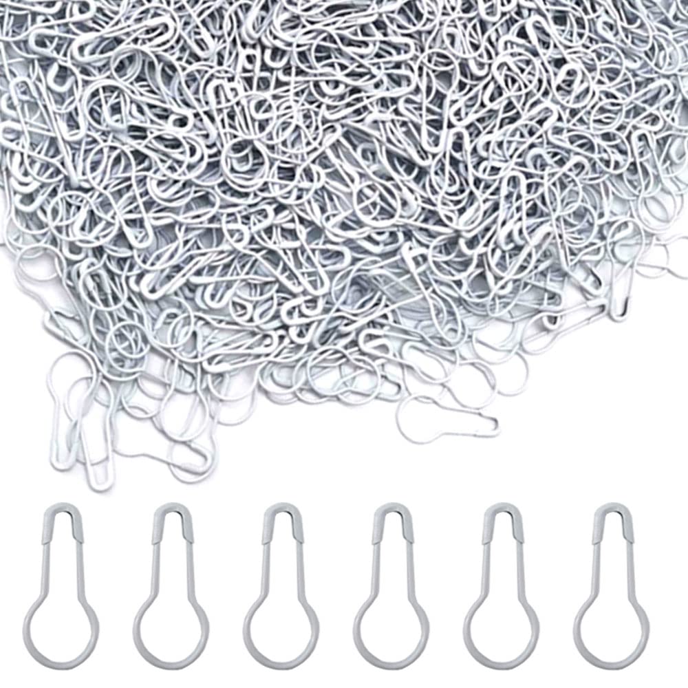 Yosawo 500 pcs Safety Pin Clothing Tag Pins Bulb Pin Metal Gourd Pin Calabash Pin for Hand Sewing DIY Crafts Home Accessories (White), 22*9.5MM (UK-JJ-HL-BZ)