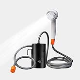 Portable Outdoor Shower, 2 Flow Mode, 4400mAh Battery Powered Shower Pump for Hiking/Backpacking, Travel, Beach, Pet, Flowering, IPX7 Waterproof &amp;USB Rechargeable Camping Shower with 3 LED Lights&hellip;