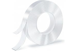 Nano Traceless Double Sided Tape（10FT）, Clear Strong Removable Adhesive for Home Decor, Photo Hanging, Carpet & Crafts, Washa