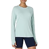 Amazon Essentials Women's Active Soft Cotton Regular Fit Crewneck Long Sleeve Lightweight Yoga Workout T-Shirt