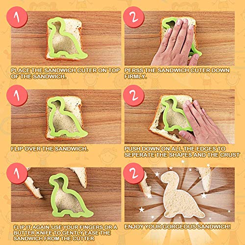 JHFY Cookie Cutter-Food Grade sandwich cut mold fruit embossing mold biscuit mold love sandwich(18-piece)