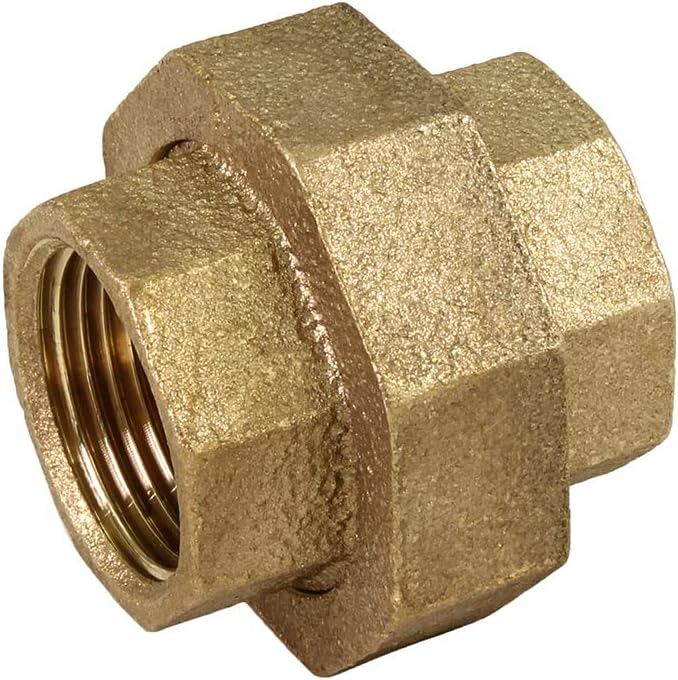 SUPPLY GIANT CSVO0056 3/4'' Lead Free Brass Union For 125 Lb Applications, With Female Threaded Connects Two Pipes, Brass Construction, Higher Corrosion Resistance Economical & Easy to Install