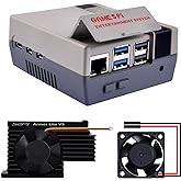GeeekPi Case for Raspberry Pi 5, with Armor Lite V5 Active Cooler, Retro Gaming Game5Pi Case for Raspberry Pi 5 8GB/4GB/16GB