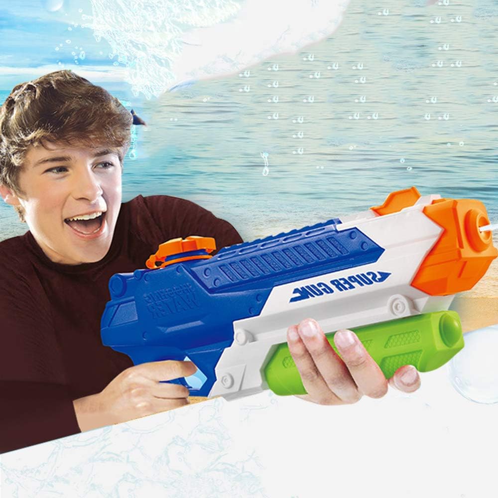 Amazon 最新版 水鉄砲 最強 ウォーターガン 超強力飛距離 2点セット 10 12m 水てっぽう 800ml 400ml超大水容量 プール 水ピストル おもちゃ 水遊び 水撃ショット お風呂水鉄砲 おもちゃ 玩具 水鉄砲 おもちゃ