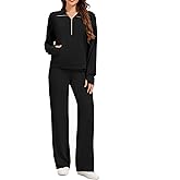 Sixstar Women Two Piece Outfits Sweatsuit Zip Up Sweatshirt Wide Leg Sweatpant Matching Travel Tracksuit Lounge Sets