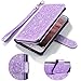 UrbanDrama iPhone 8 Plus Case iPhone 7 Plus Case, Glitter Sparkly Flip Wallet Folio PU Leather Credit Card Slots Protective Case Cover for iPhone 7 Plus, iPhone 8 Plus 5.5 Inches, Purple