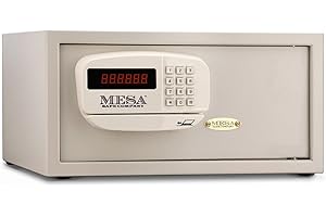 MESA SAFE CO. Mesa Safe Company Model MHRC916E Residential and Hotel Electronic Burglary Safe, Cream