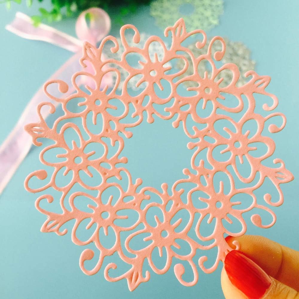 Cutting Dies, syeytx New Flower Heart Metal Cutting Dies Stencils DIY Scrapbooking Album Paper Card, Carbon Steel Embossing Cutting Dies Stencils Templates Mould Set for DIY Scrapbooking (A)