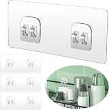 WLLHYF Shower Caddy Adhesive Hooks 4 Pack, 5kg Hold, Waterproof Wall Mount view 8