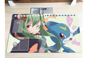 New Mlikemat Playmat Digimon DTCG Mat Shinomiya Rina & Veemon TCG CCG OCG Trading Card Game Mat with Zones + Free Bag (ZD002-913-SM)