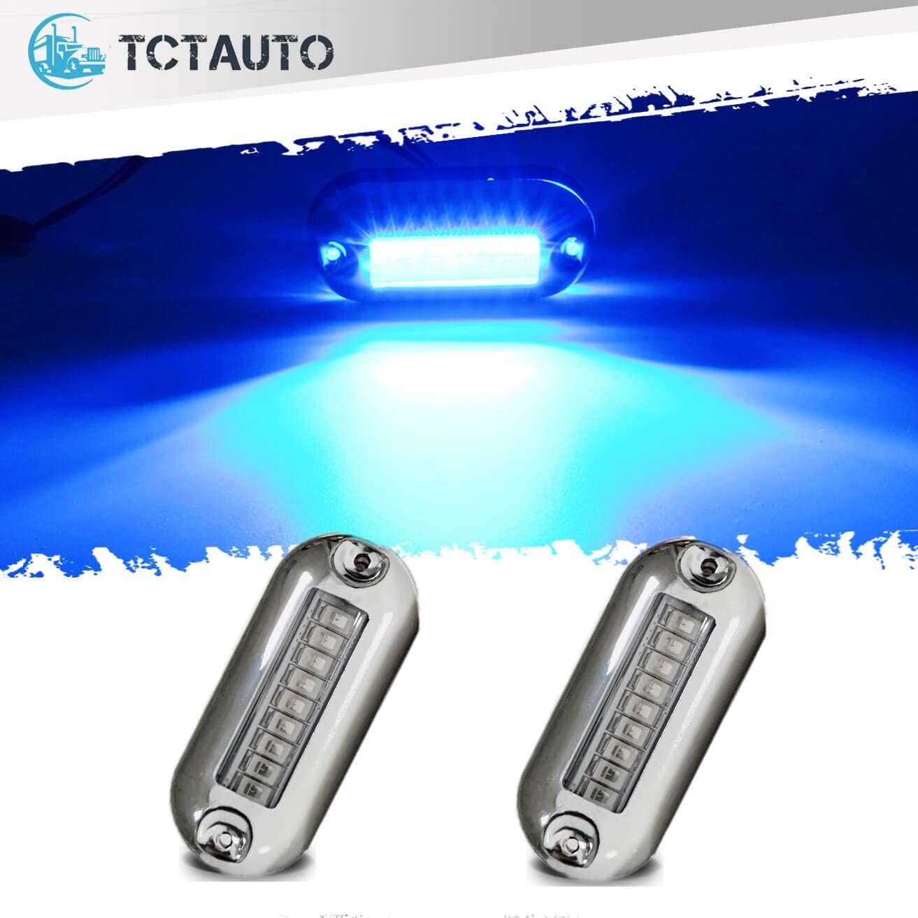 TCTAuto Marine Blue Lights for Boats Pontoon Transom Accent underwater