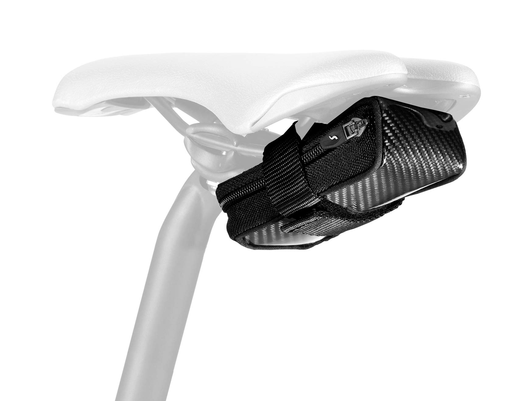 SCICON ELAN 210 CARBON - STRAP MOUNT SADDLE BAG - Carbon Black