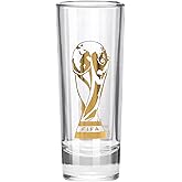 Official FIFA World Cup 2026 Edition - 2oz Tall Gold Embossed Trophy Shot Glass – Rare Collector’s Item – Perfect for Tailgates, FIFA Parties, Mancaves or Bars Gift for Soccer Fans