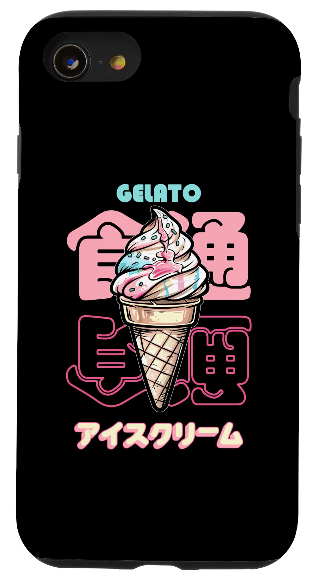 iPhone SE (2020) / 7 / 8 Gelato Japanese Streetwear Kanji Aesthetic Ice Cream Lover Case