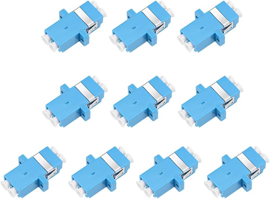 sourcing map LC LC Fiber Coupler Flange Duplex Adapter 10 Pcs Singlemode