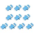 uxcell LC to LC Fiber Coupler Flange Type Fiber Optical Adapter Connector for Server Rack, Patch Panel Singlemode/Multimode 10Pcs