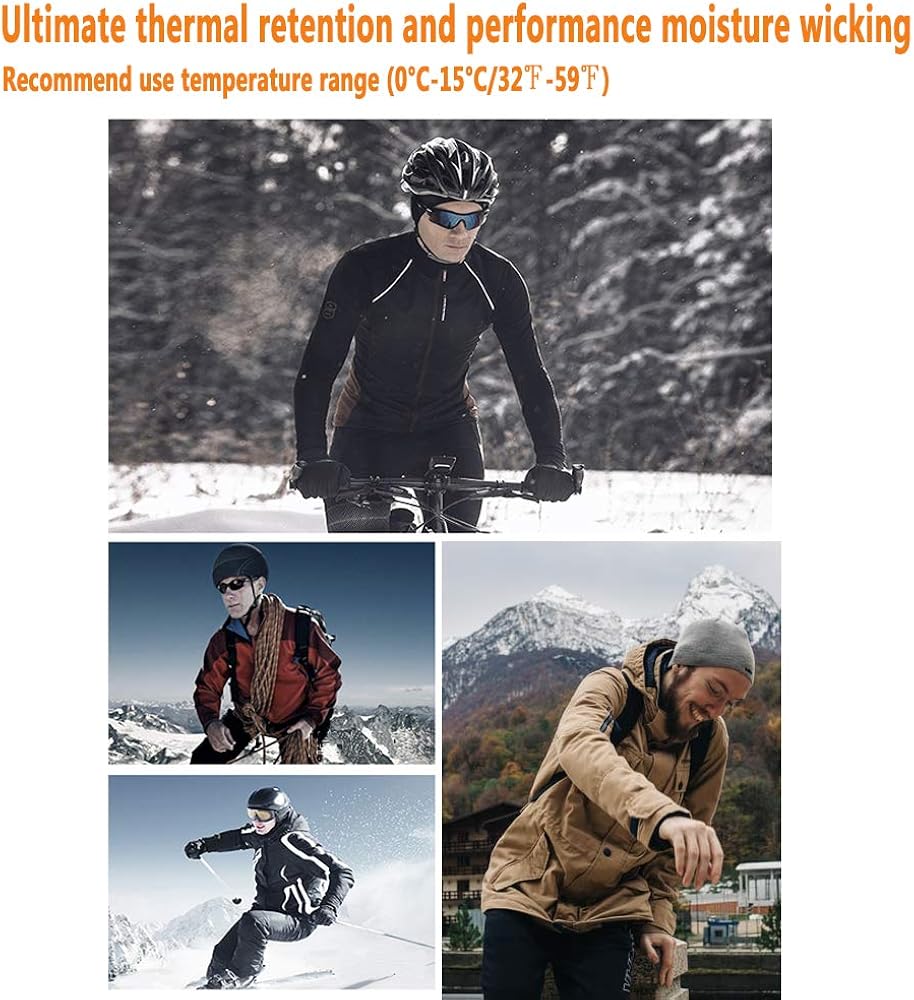 Winter Helmet Liner Skull Cap for Men Women,Sweat Wicking,Keep Warm,Soft and Breathable (Black,Navy,Grey): Clothing