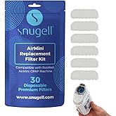 Replacement AirMini CPAP Filter by Snugell - 30 Pack - Compatible with Resmed AirMini - For Travel or Home Use