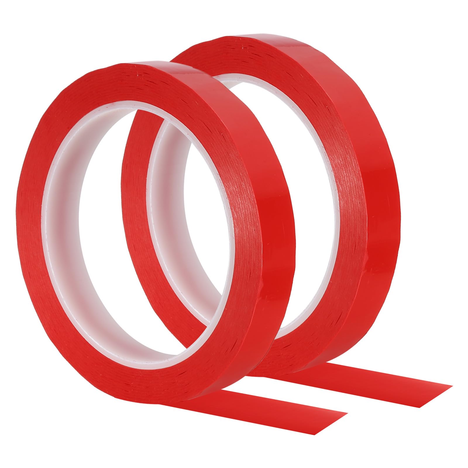 PATIKIL Whiteboard Tape 15mm 5/8", 2 Pack Thin Dry Erase Tape for Graphic Chart Marking DIY Art, Red