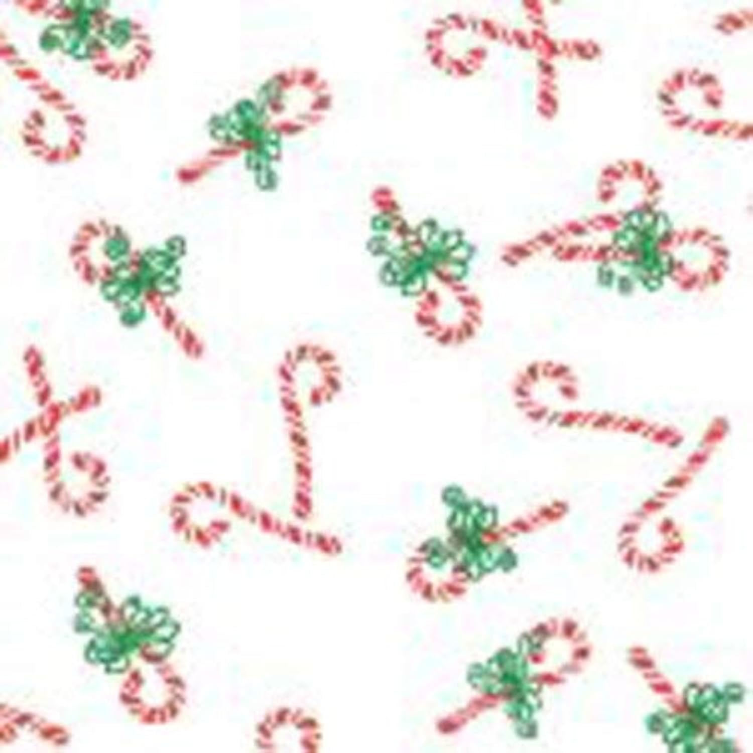 Printed Patterned Tissue Wrapping Paper Candy Canes Christmas Luxury 5 Sheets