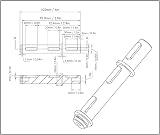 Akozon 14mm Alloy Steel Output Shaft 102mm for NMRV030 RV030 Nema23 Motor view 5