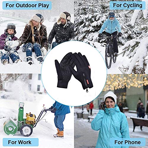 Gants De Cyclisme Unisexes Pour écrans Tactiles, Imperméables, Coupe-vent, Thermiques, En Silicone, Antidérapants, Pour Le Cyclisme, La Conduite, Le Camping, La Randonnée, La Pêche