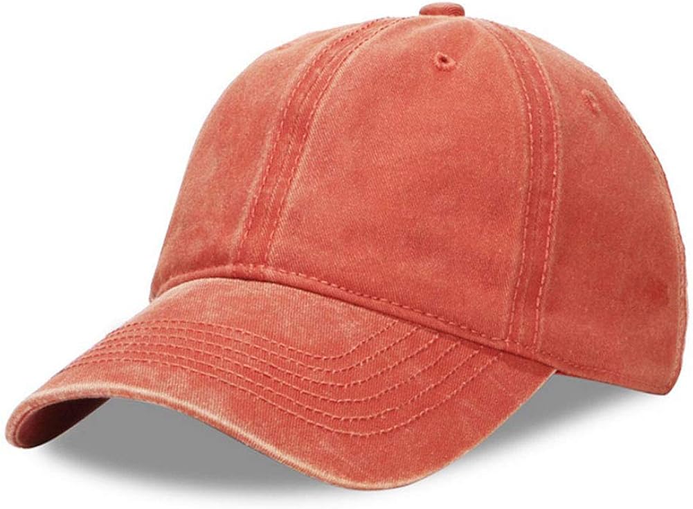 Unisex Adjustable Top Hats for Women Mens Baseball Caps Solid Baseball Hats Cotton Dad Hats (Red) at  Women’s Clothing store