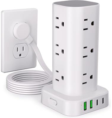 16-Outlet Power Strip Tower with USB