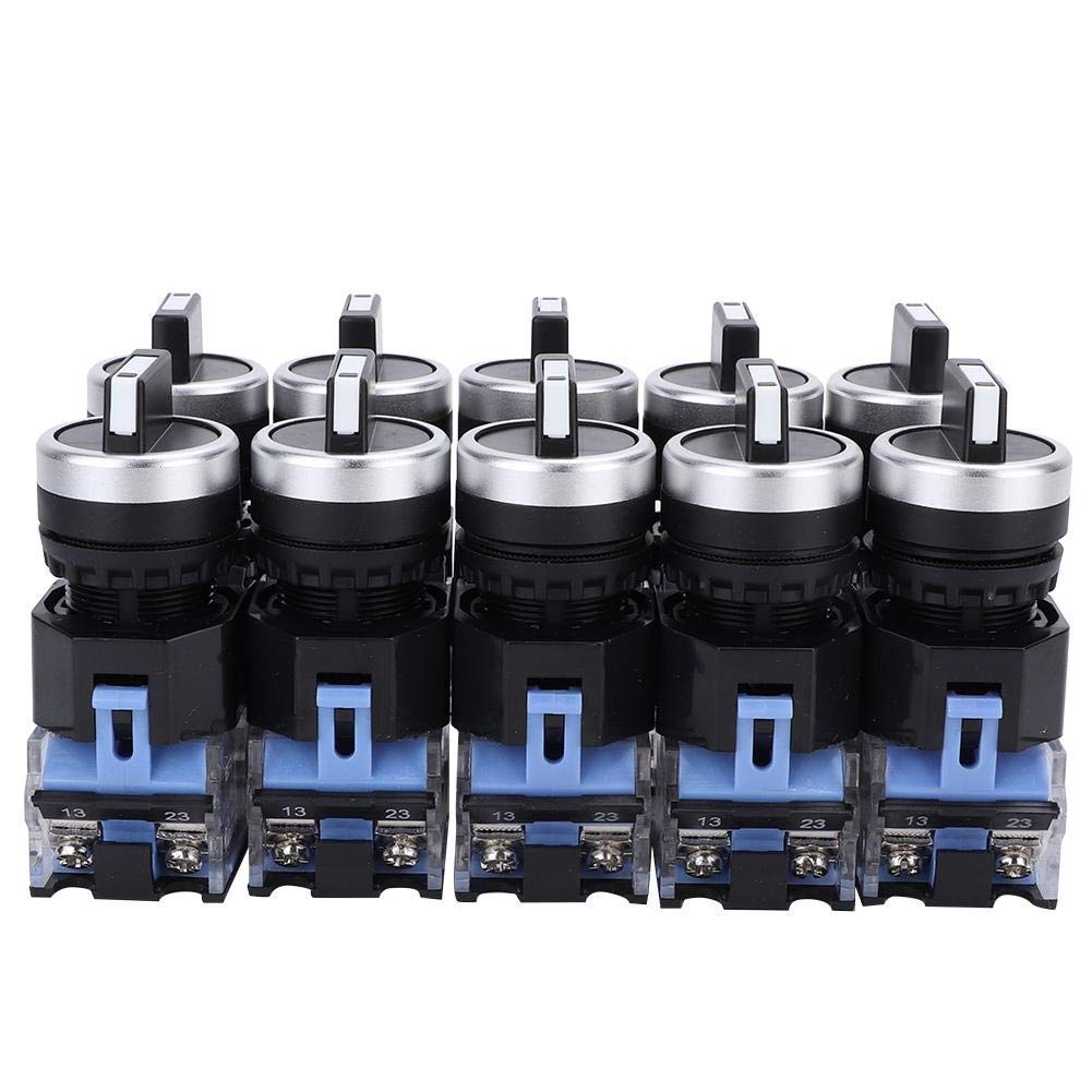Self-Locking Rotary Selector Switch，10pcs 22mm 3 Position Self-Locking Rotary Selector Switch Maintained Rotary Selector Maintained Selector Switch