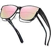 ZNEIAAPR Oversize Fit Over Glasses Polarized Sunglasses for Women Men, Trendy Sun Glasses for Driving UV Protection