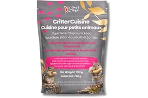 Chirp & Maple Critter Cuisine Premium Squirrel and Chipmunk Food - Natural Peanuts, Nuts & Seeds Blend for Wild Squirrels and